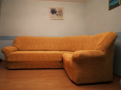Чехол на угловой диван "Жакард волны"