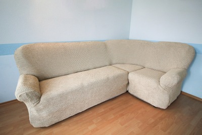 Чехол на угловой диван " Букле" - Ваниль