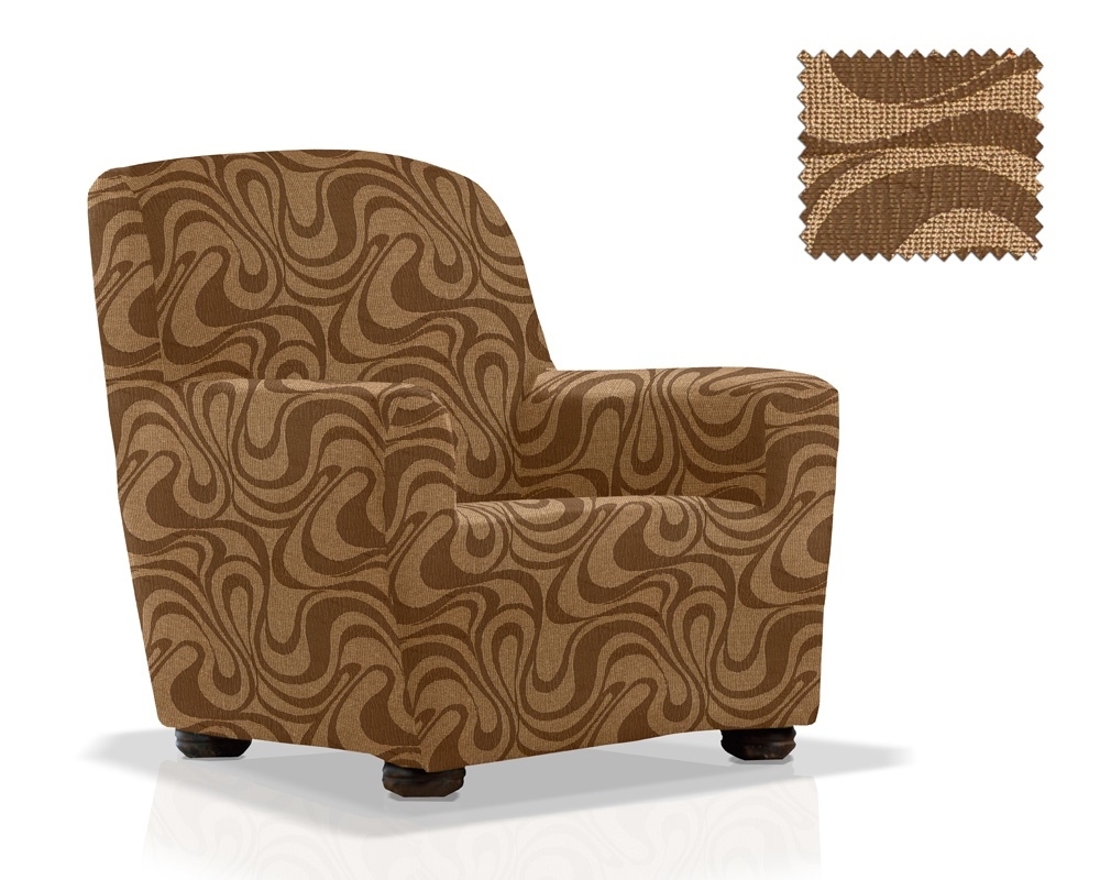 Чехол на кресло серии Данубио коричневый