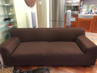Чехол на 3х диван "Аляска" коричневый